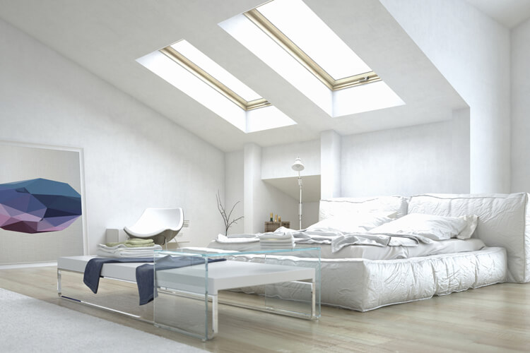 سقف شیشه ای در اتاق خواب