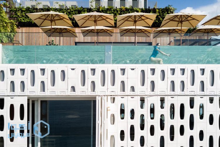 استخر شیشه ای هتل امیلیانو در برزیل